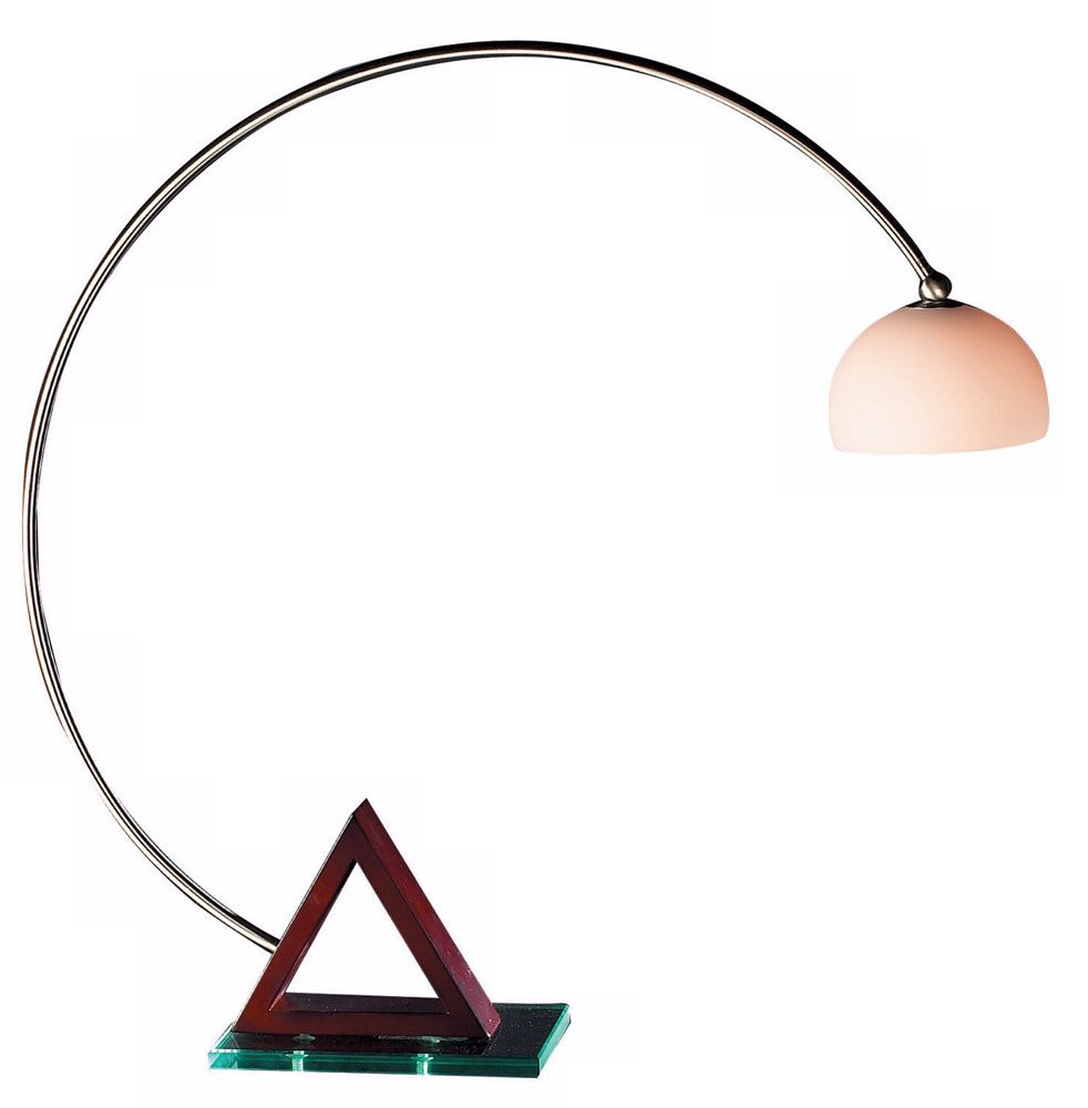 Orbit Collection Wood and Acrylic Arc Desk Lamp