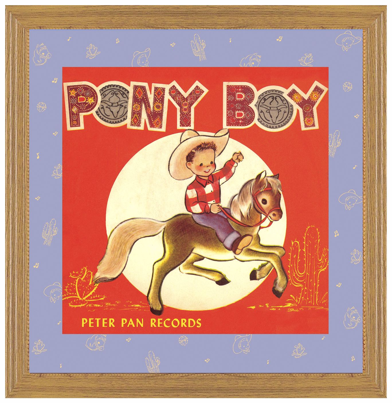 Pony Boy 17 1/2" Square Wall Art