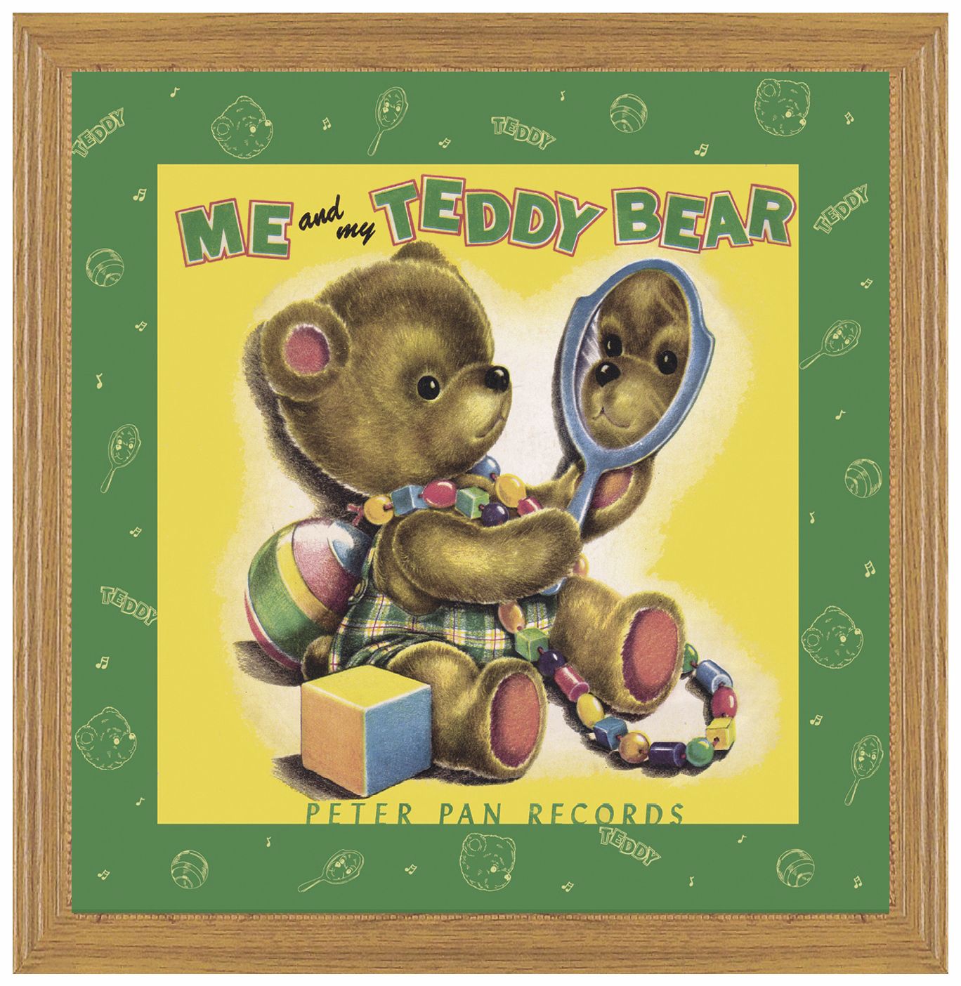 Me and My Teddy Bear 17 1/2" Square Wall Art