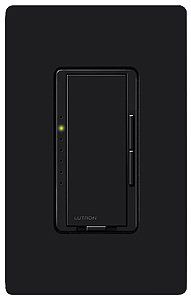 Lutron Maestro 600W Preset Single Pole Black Dimmer
