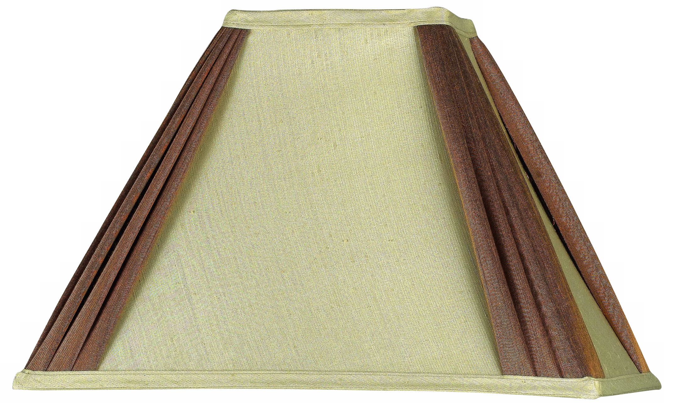 Rectangular Corner Pleated Faux Silk Shade 6x16x11 (Spider)