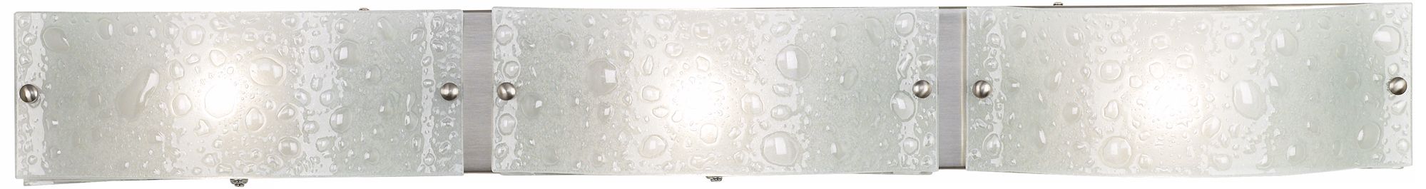 Seeded Glass 36" Wide Bathroom Wall Light