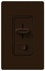 Lutron Skylark 600W Single Pole Preset Slide Brown Dimmer