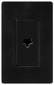 Lutron Diva Midnight Black SC Phone Jack