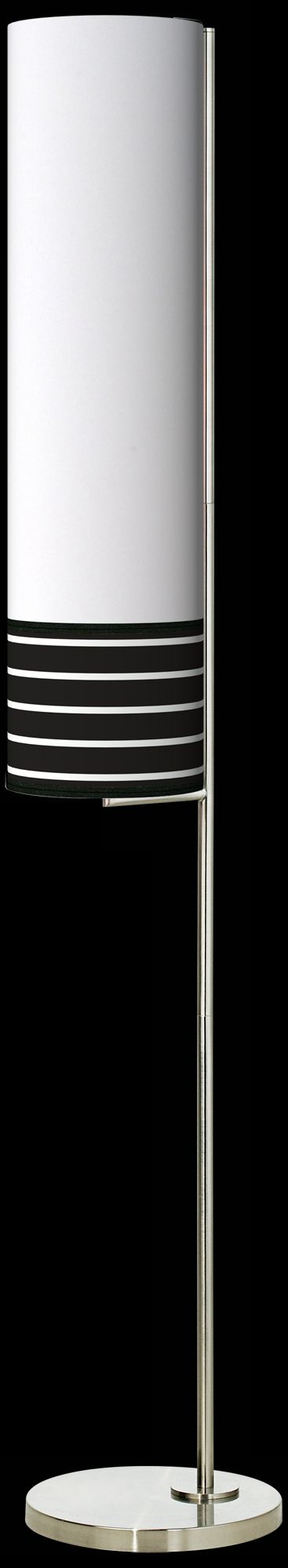 Bold Black Stripe Banner Floor Lamp