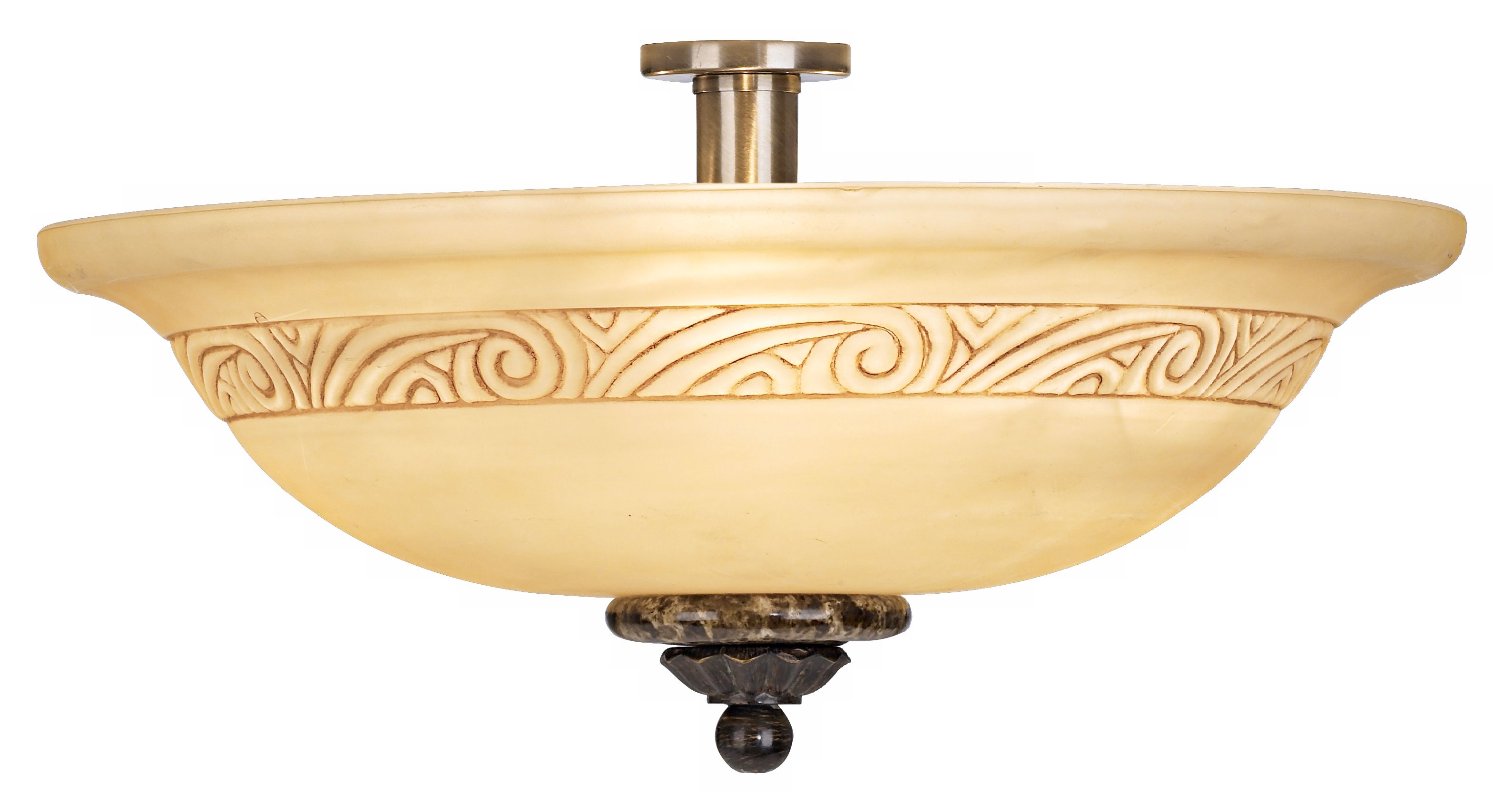 Antique Brass with Alabaster Glass Ceiling Fan Light Kit