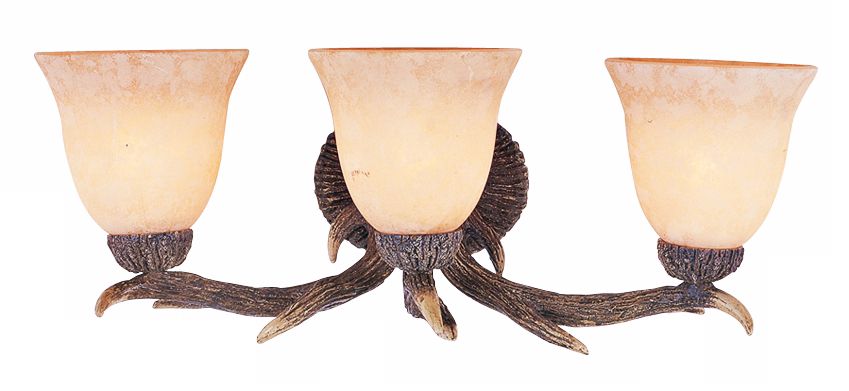 Replica Deer Antler Three-Light 22" Wide Wall Sconce