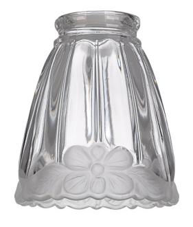 2 14 Fitter Set of 4 Flower Trim Crystal Glass Shades 19893 19893 19893 19893
