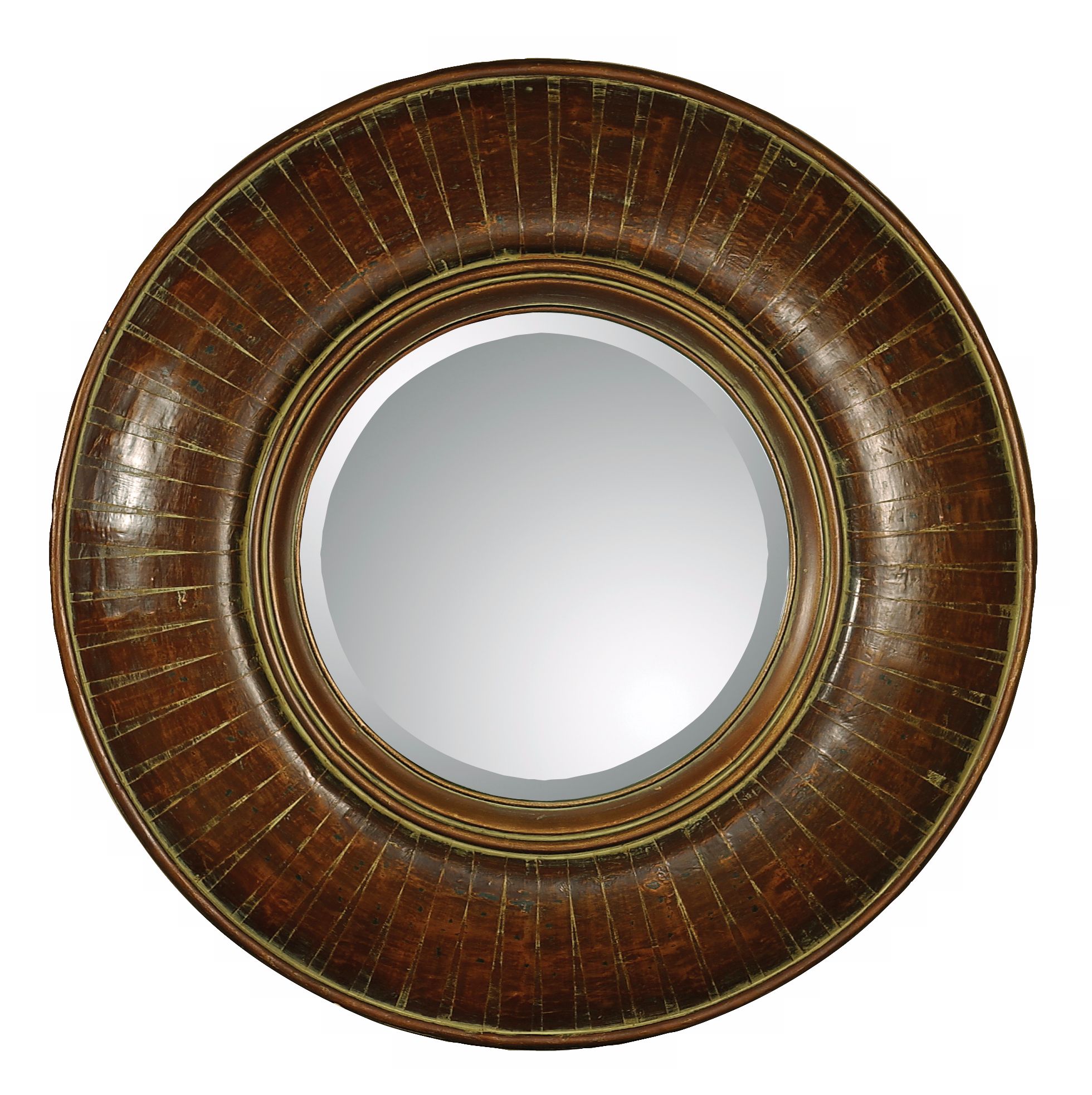 Uttermost Copper Panel Round 35" Wide Wall Mirror