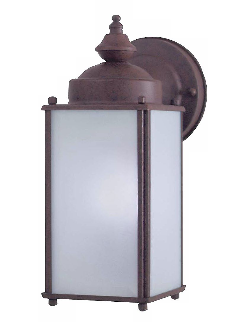 Antique Bronze 10 1/4" High Frosted Glass Outdoor Light