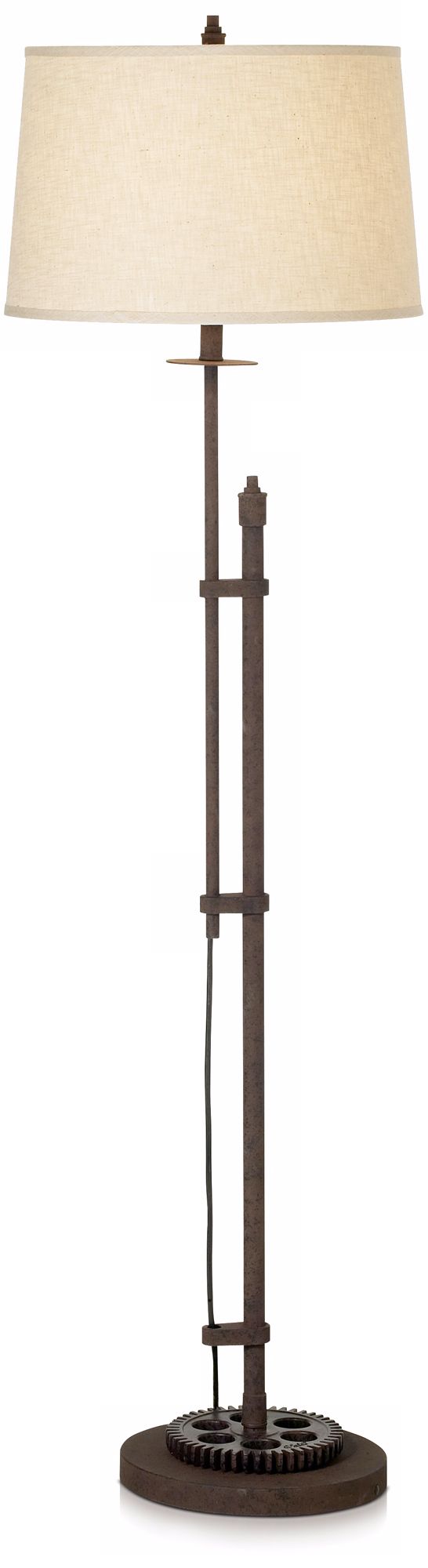 Industrial Gear Dark Rust Floor Lamp