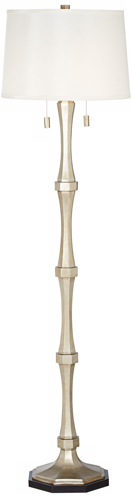 Faceted Elegance Champagne Finish Floor Lamp