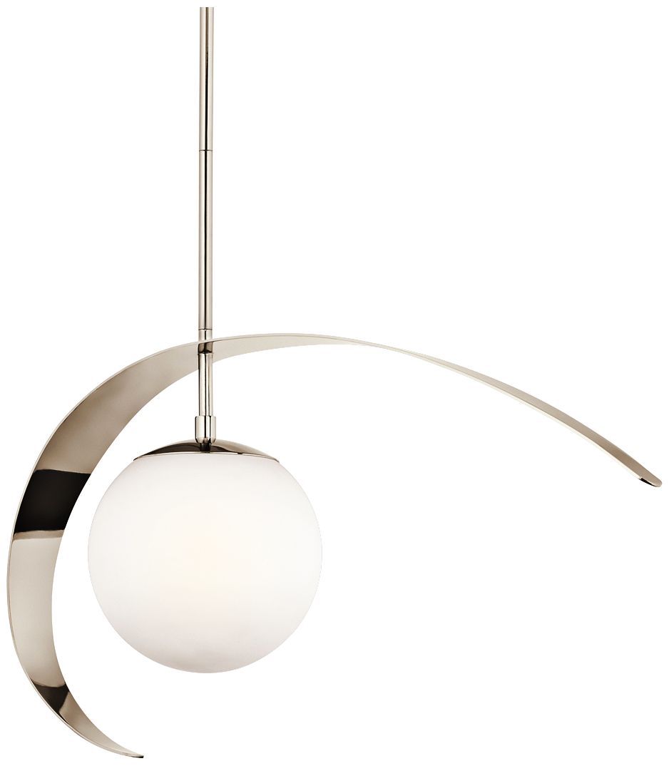 Kichler Escala Polished Nickel 8" Wide Pendant