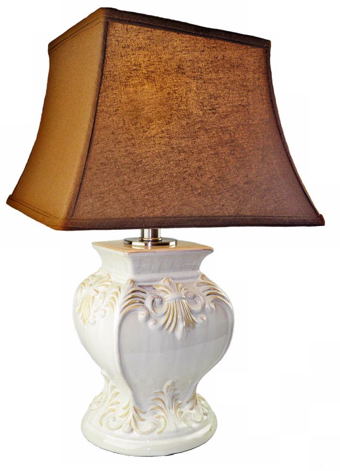 Fleur White Ceramic Table Lamp
