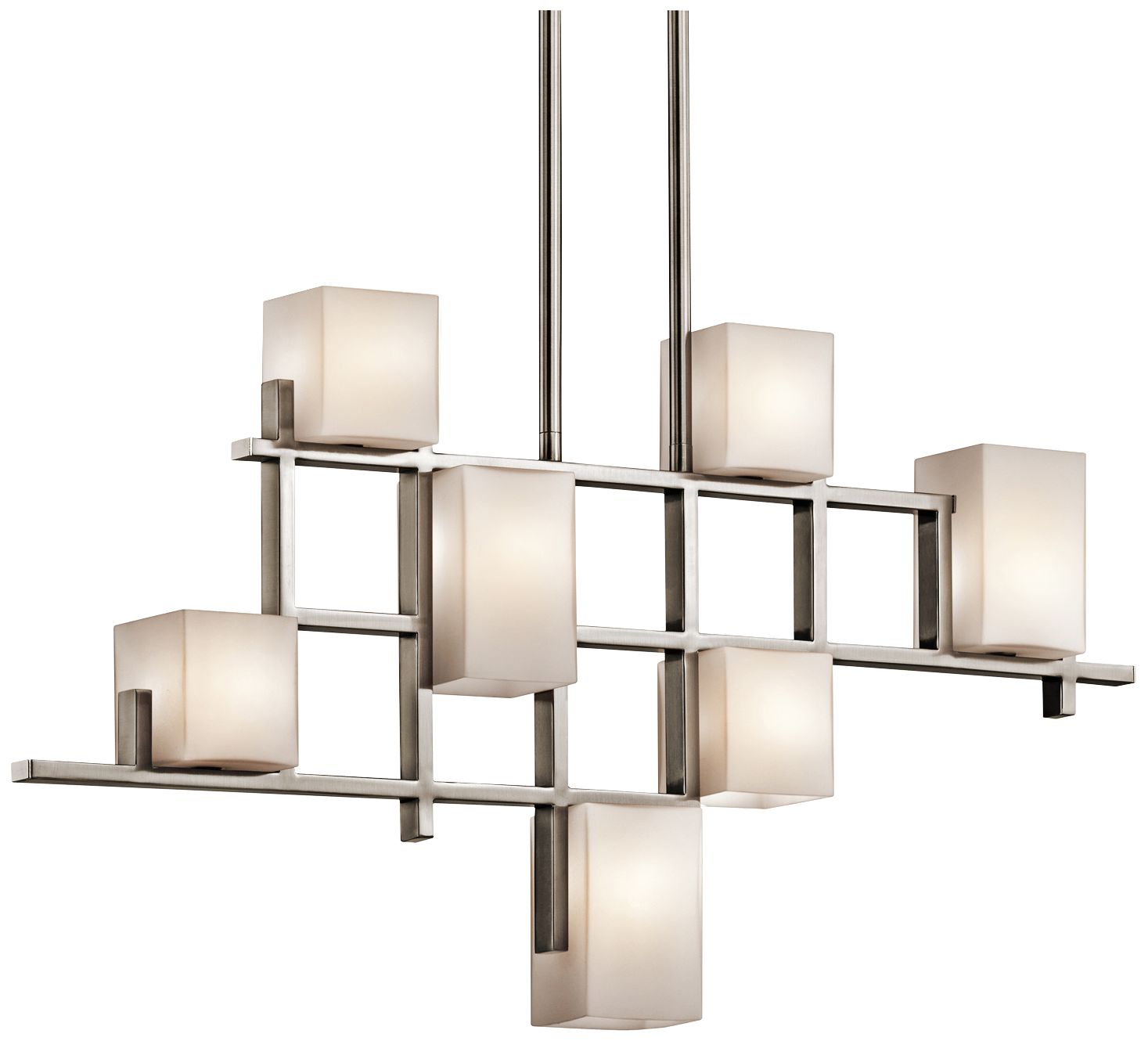 Kichler City Lights Steel 34.5" Long Chandelier