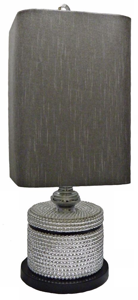 Set of 2 Silver Pearl Table Lamps