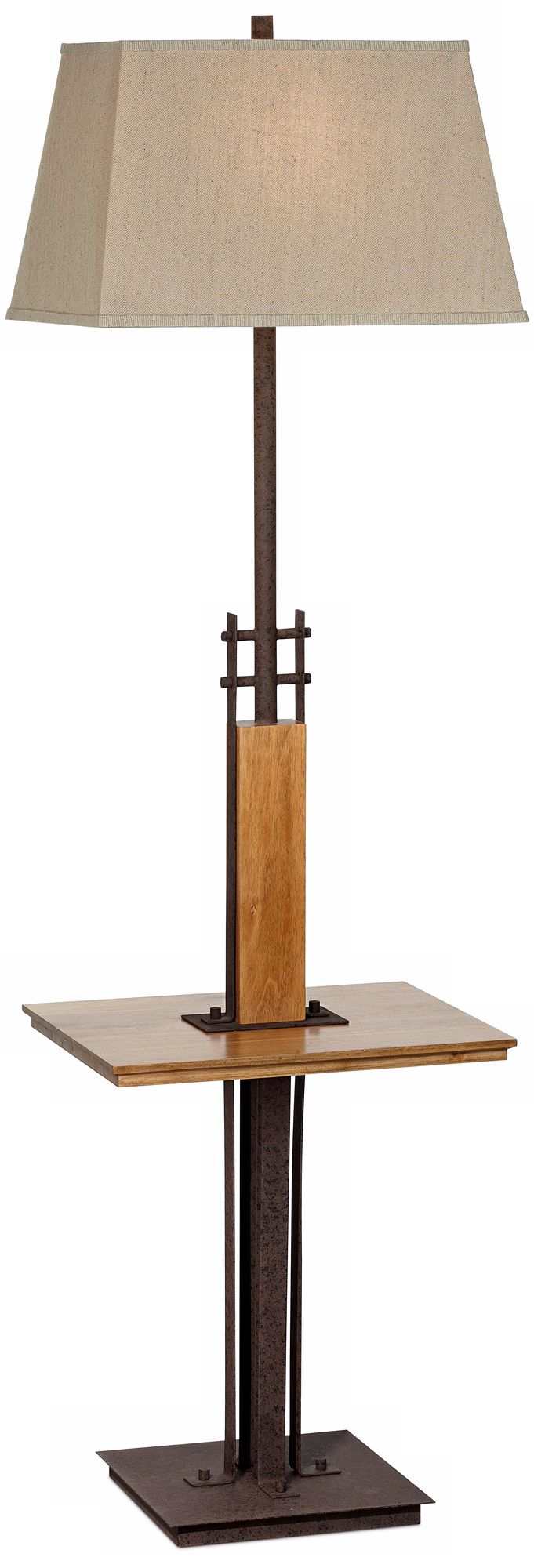 Westfork Rust Tray Table Floor Lamp