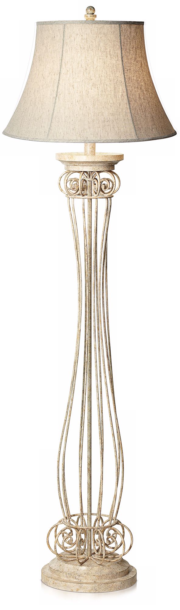 Kathy Ireland Georgetown Aged Beige Floor Lamp