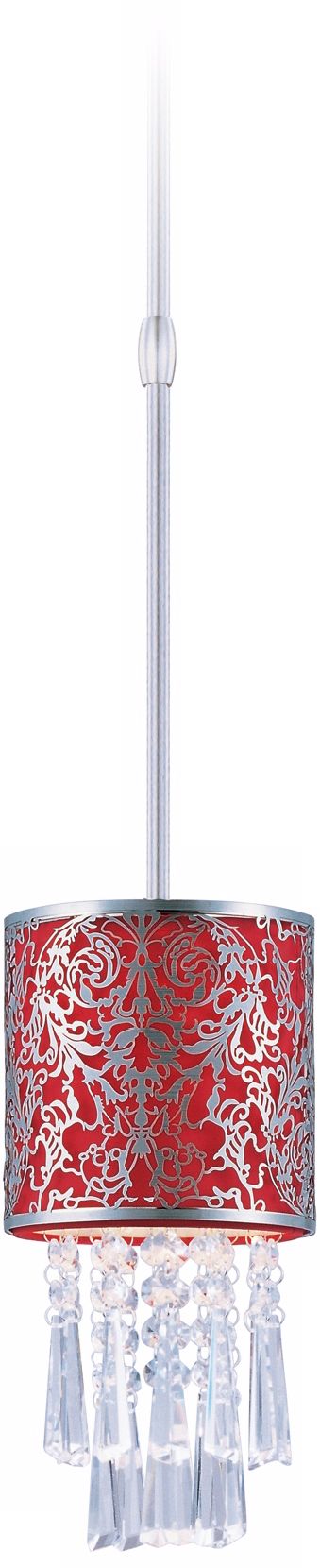 Maxim Rapture 6 1/4" Wide Red and Nickel Mini Pendant