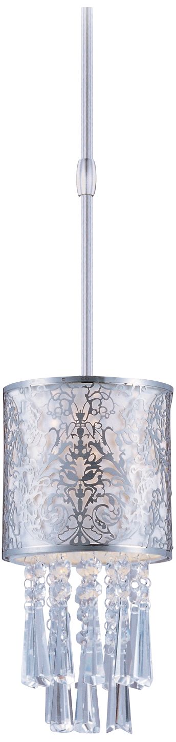 Maxim Rapture 6 1/4" Wide White and Nickel Mini Pendant