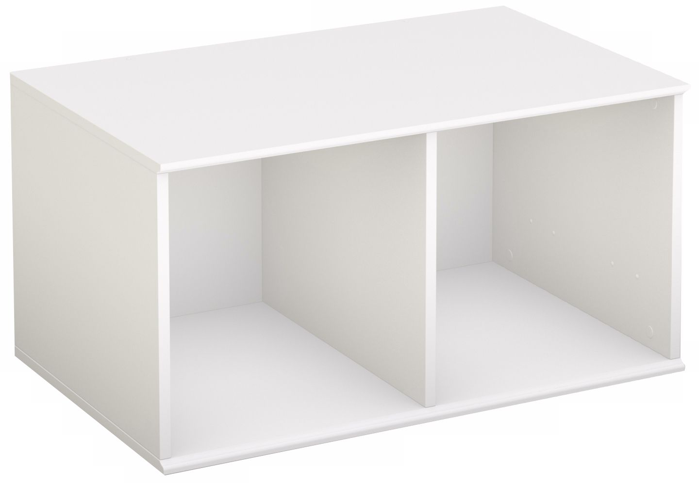 Storit 2-Compartment Pure White Open Storage Base
