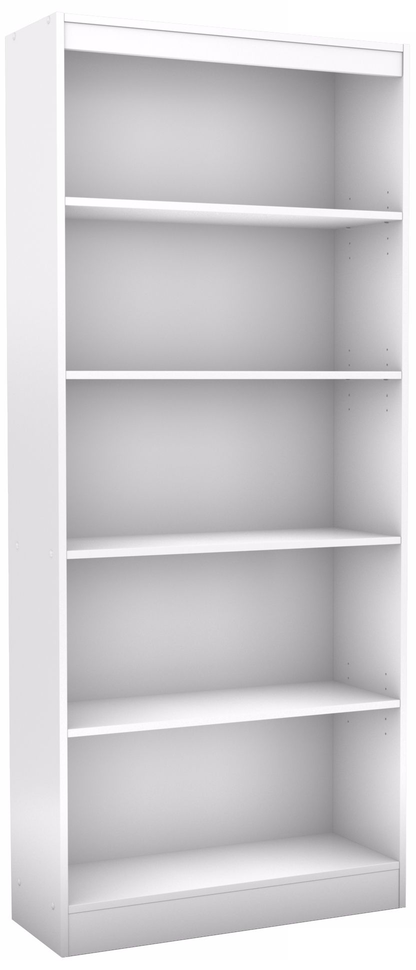 Axess 5-Shelf Pure White Bookcase