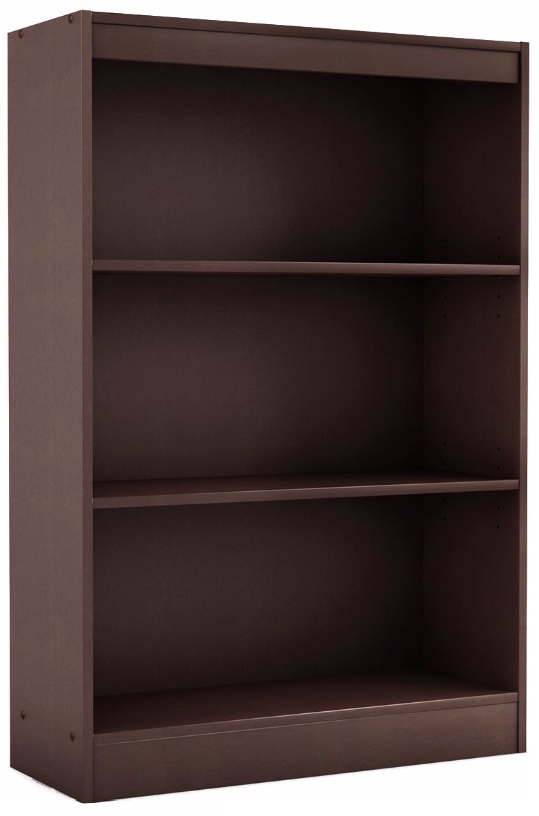 Axess 3-Shelf Chocolate Bookcase