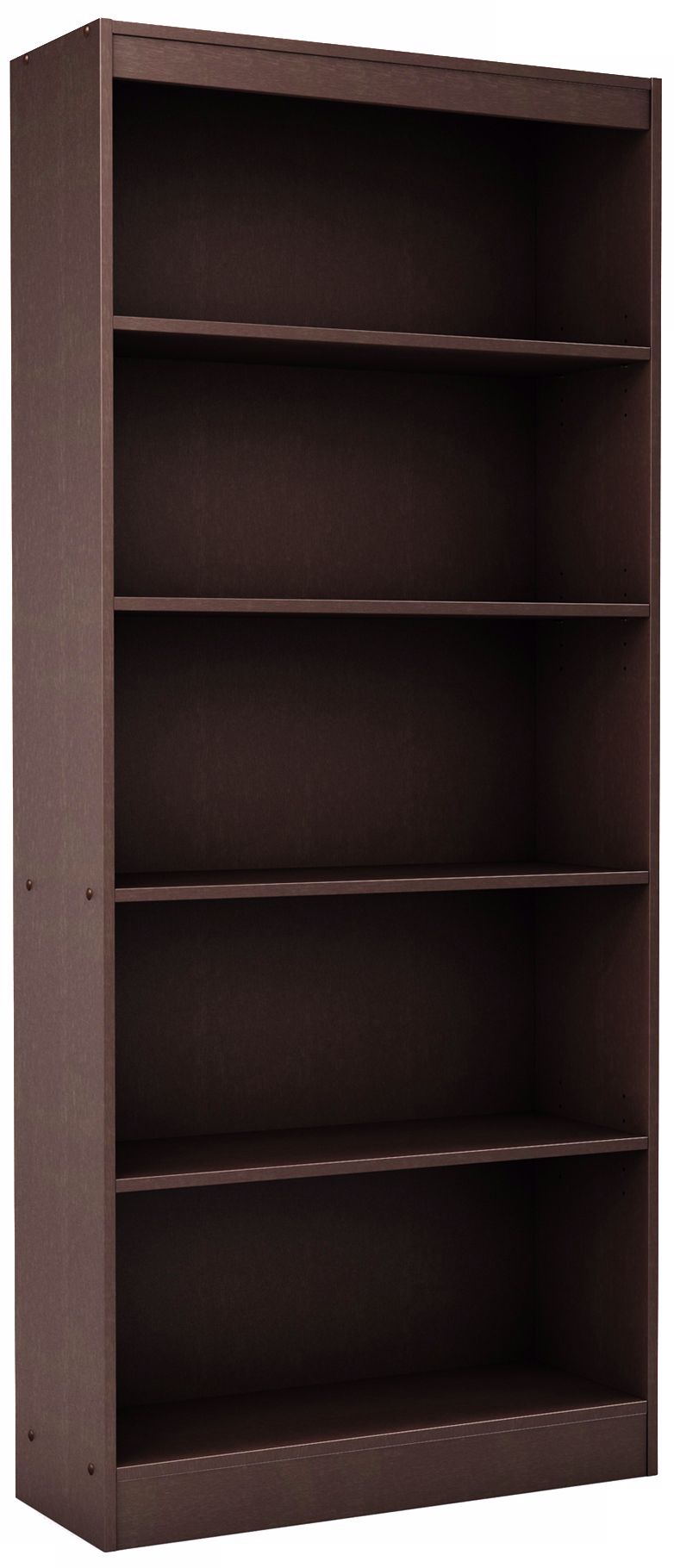 Axess 5-Shelf Chocolate Bookcase