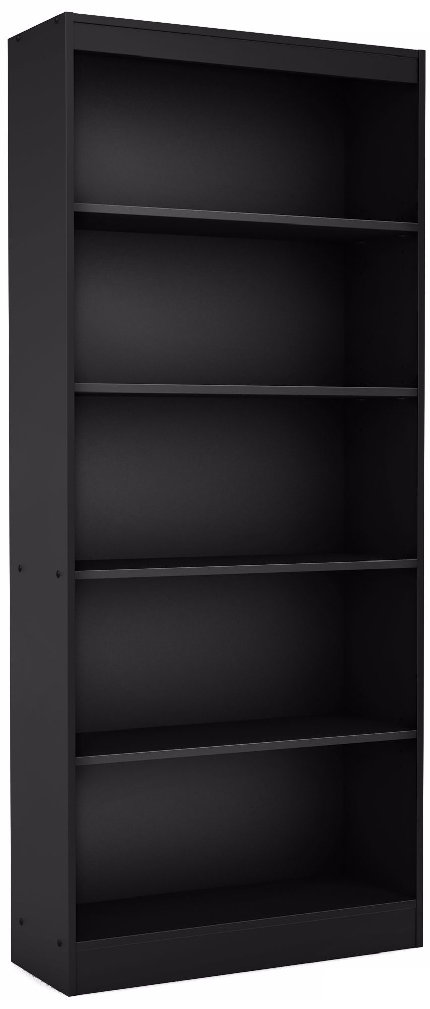 Axess 5-Shelf Pure Black Bookcase