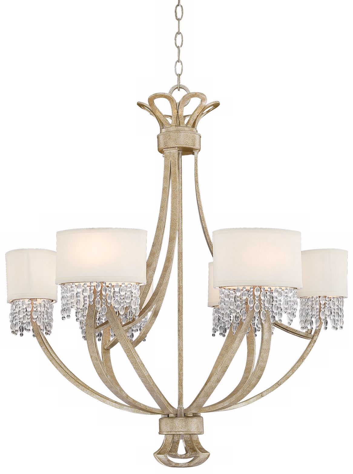 Palais Gold 6-Light 30" Wide Crystal Chandelier