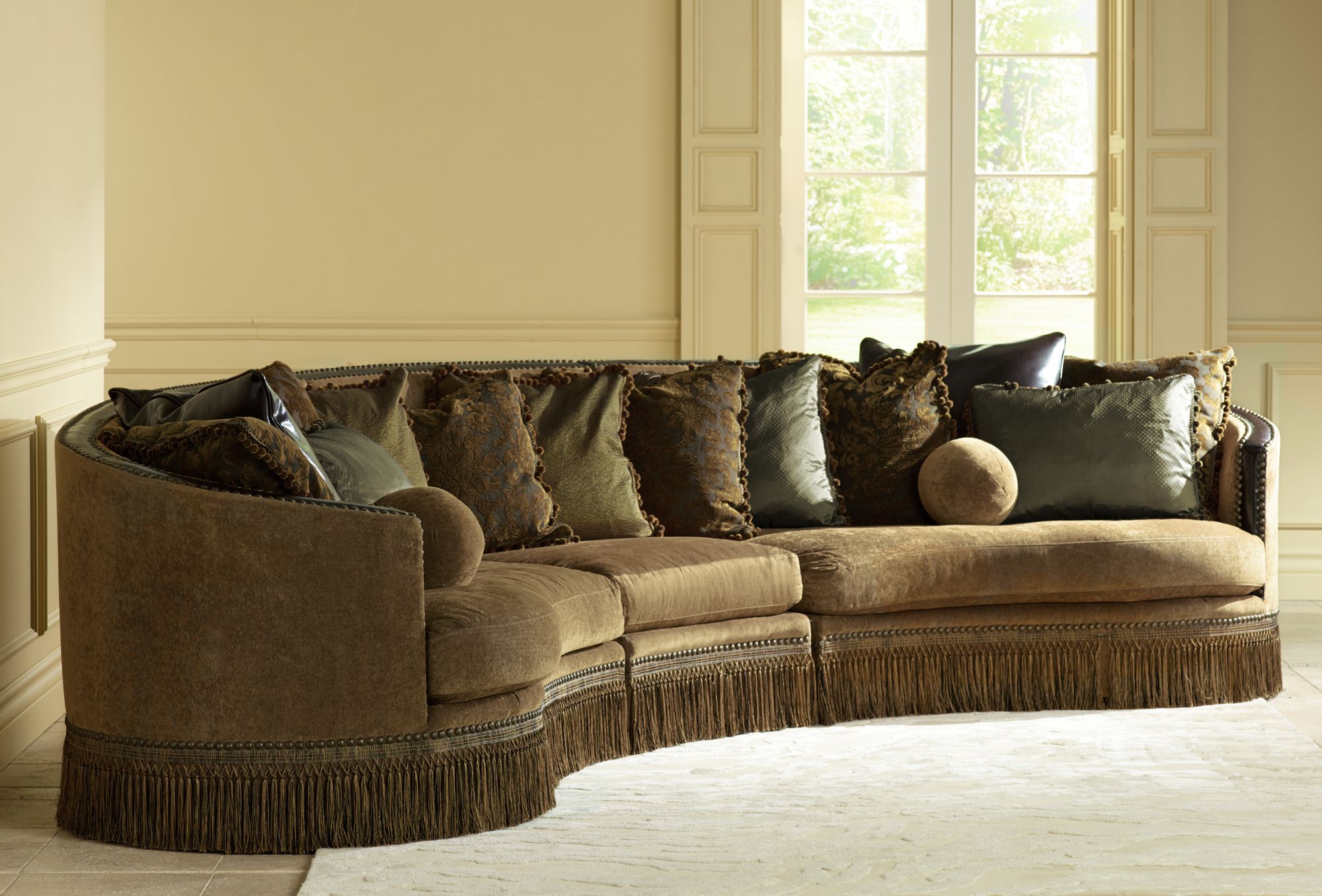 Whitney Barlow Bronze 3-Piece Sectional Sofa