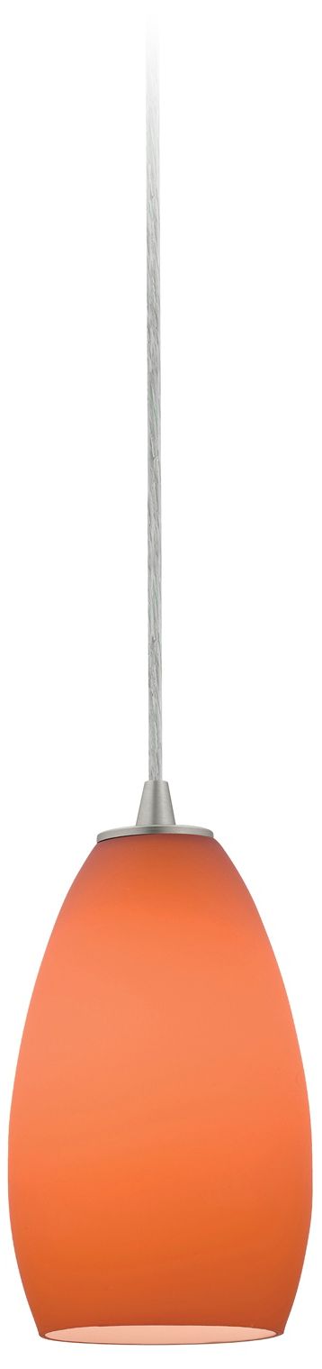 Access Lighting Sydney Brushed Steel - Orange Mini Pendant