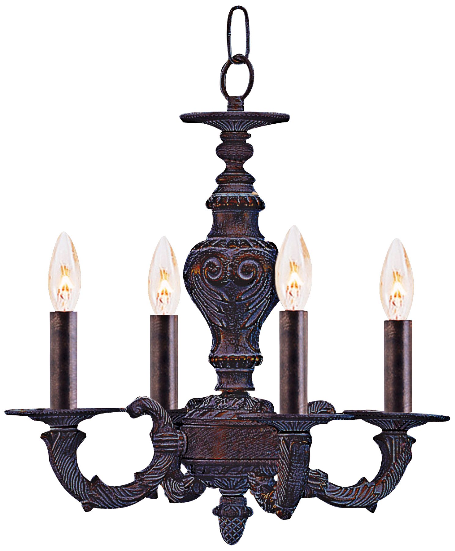 Sutton 13 1/2" Wide Venetian Bronze and Gold Chandelier