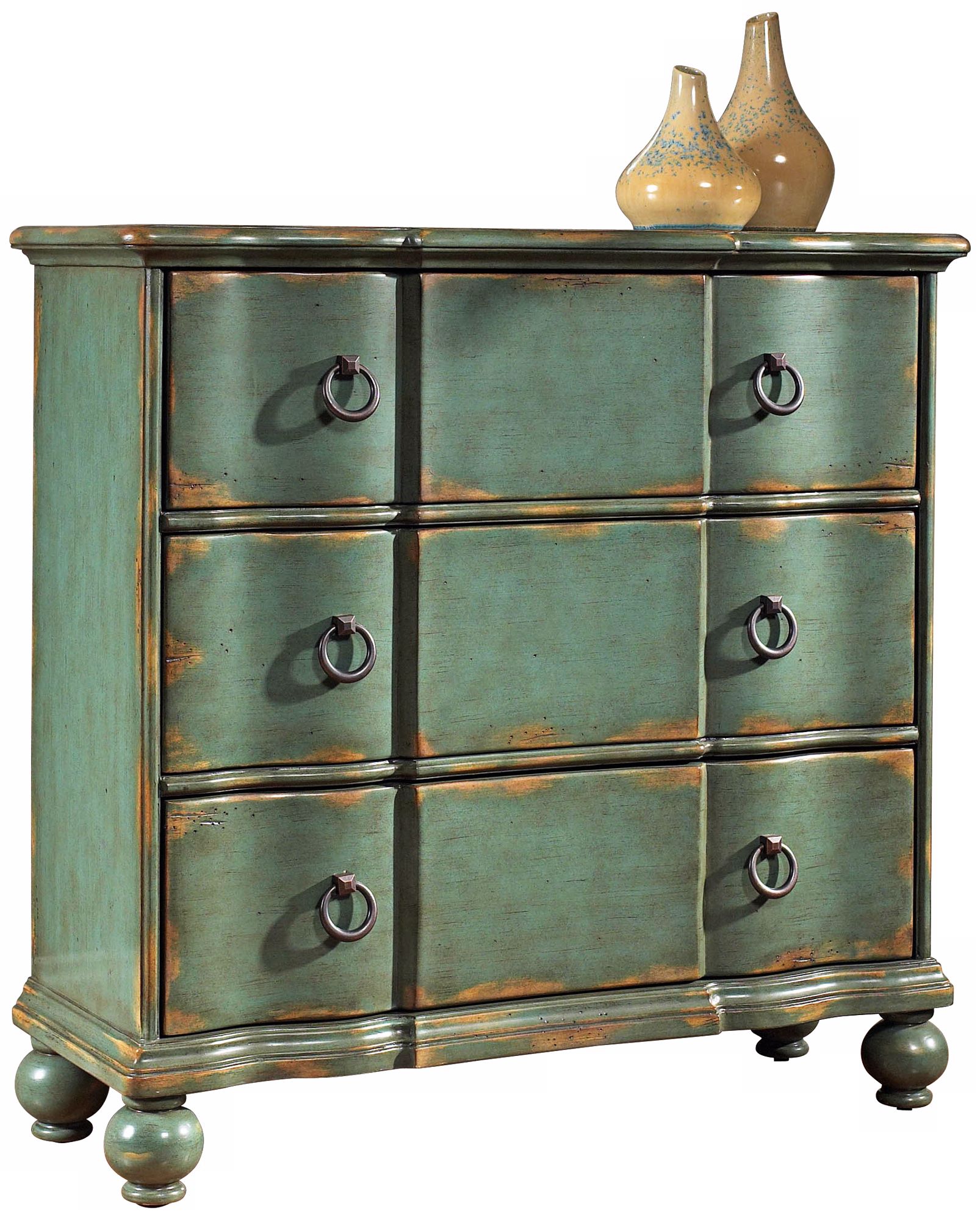 Rustic Chic Weathered Blue Hall Chest