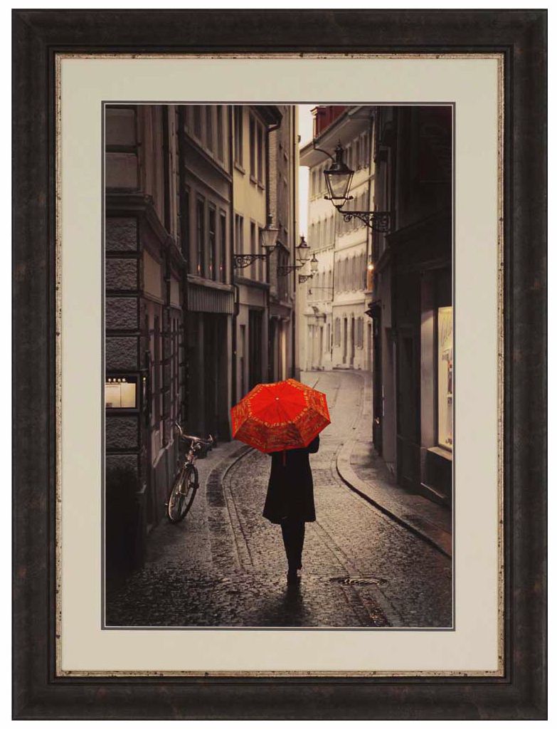 Rainy Day in the Europe 48" High Framed Wall Art