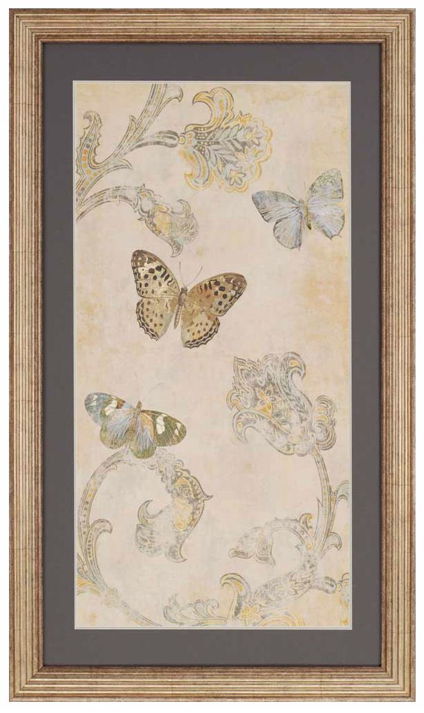 Papillion Decoratif II 48" High Butterfly Wall Art