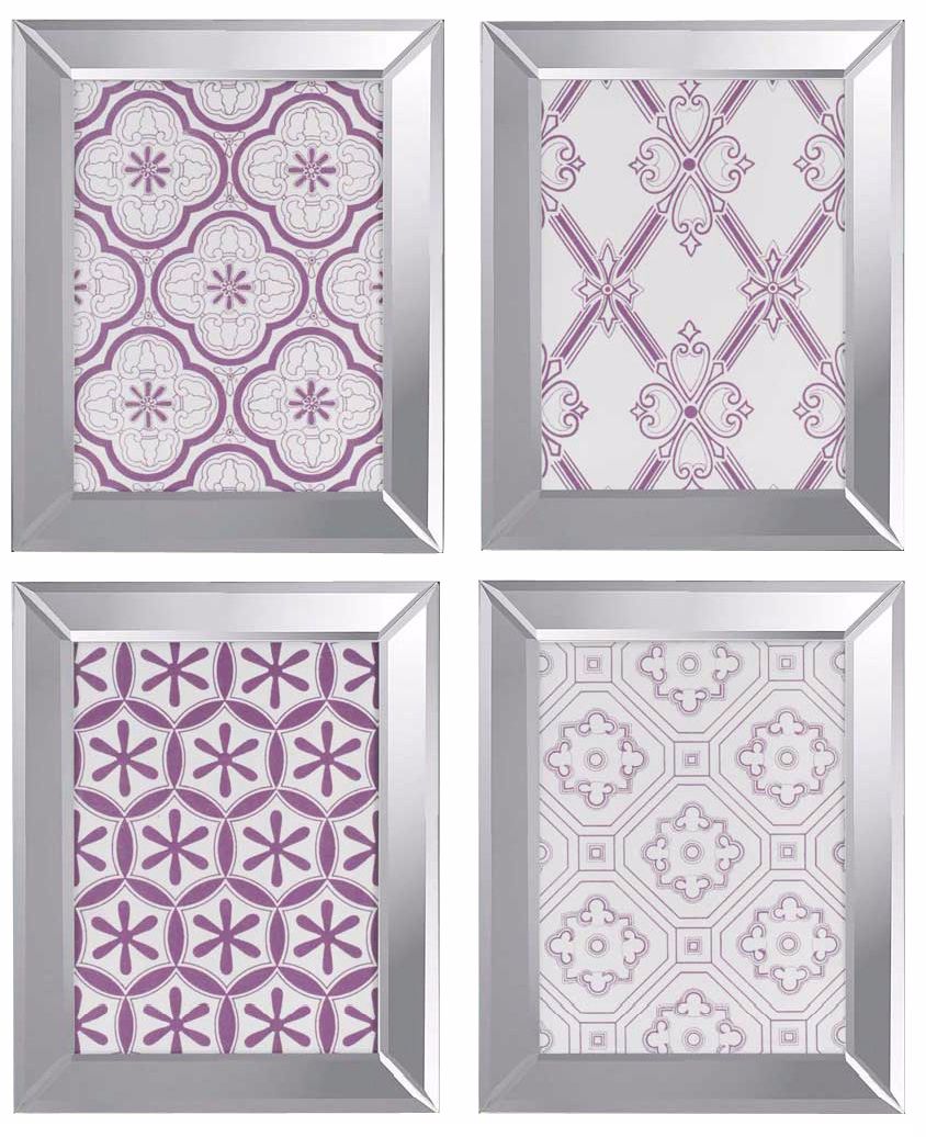 Set of 4 Ornamental I 20" High Decorative Wall Art Print