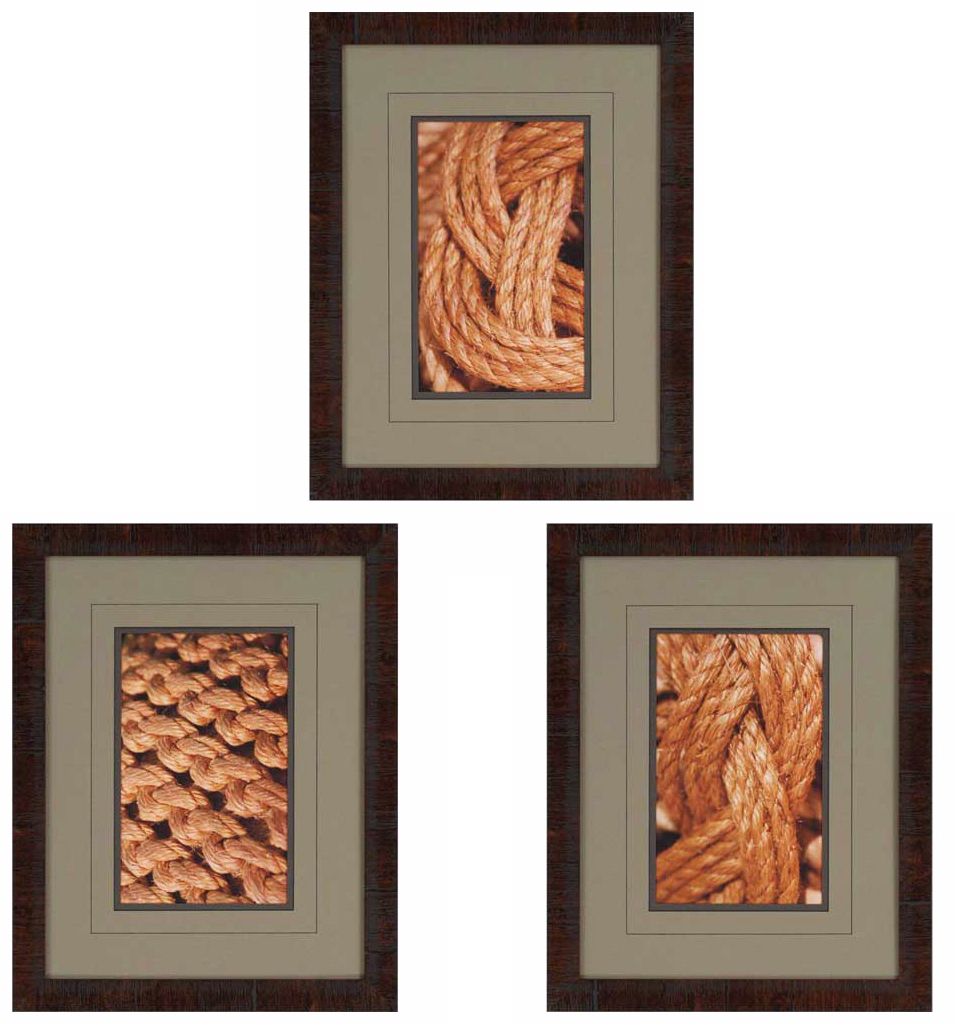 Set of 3 Tie the Knot II 21" High Framed Wall Art Prints