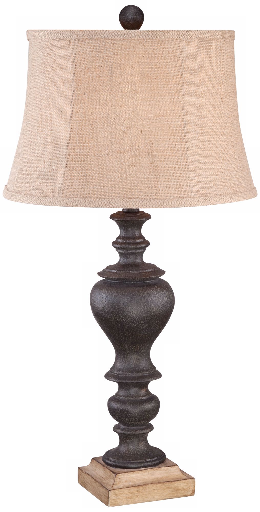 Hathaway Texture Gray Candlestick Table Lamp