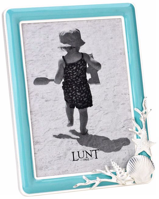 Reed and Barton Sanibel 5"x7" Aqua Picture Frame