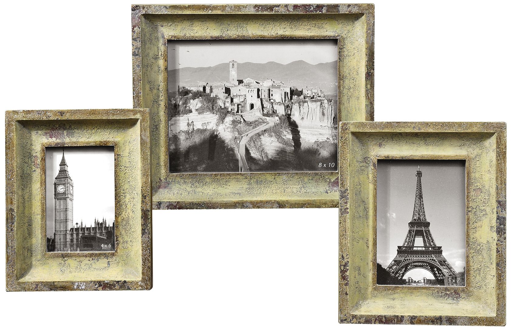 Uttermost Yarkon Set of 3 Antique Green Photo Frames