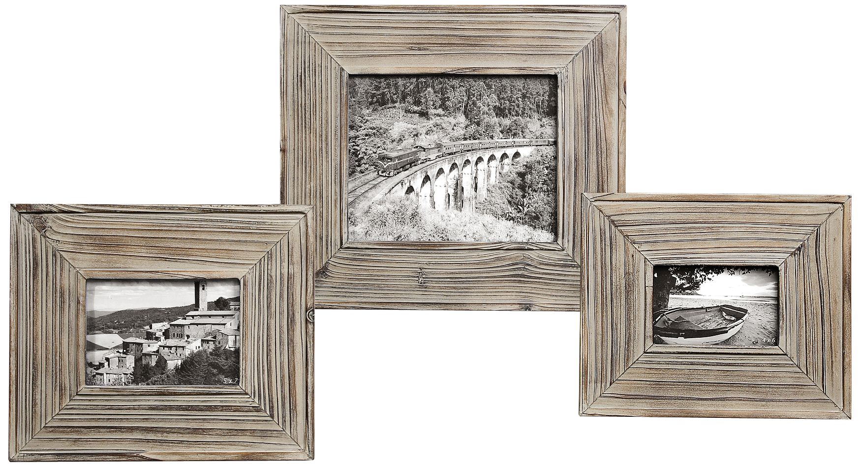 Uttermost Set of 3 Alfio Fir Wood Picture Frames