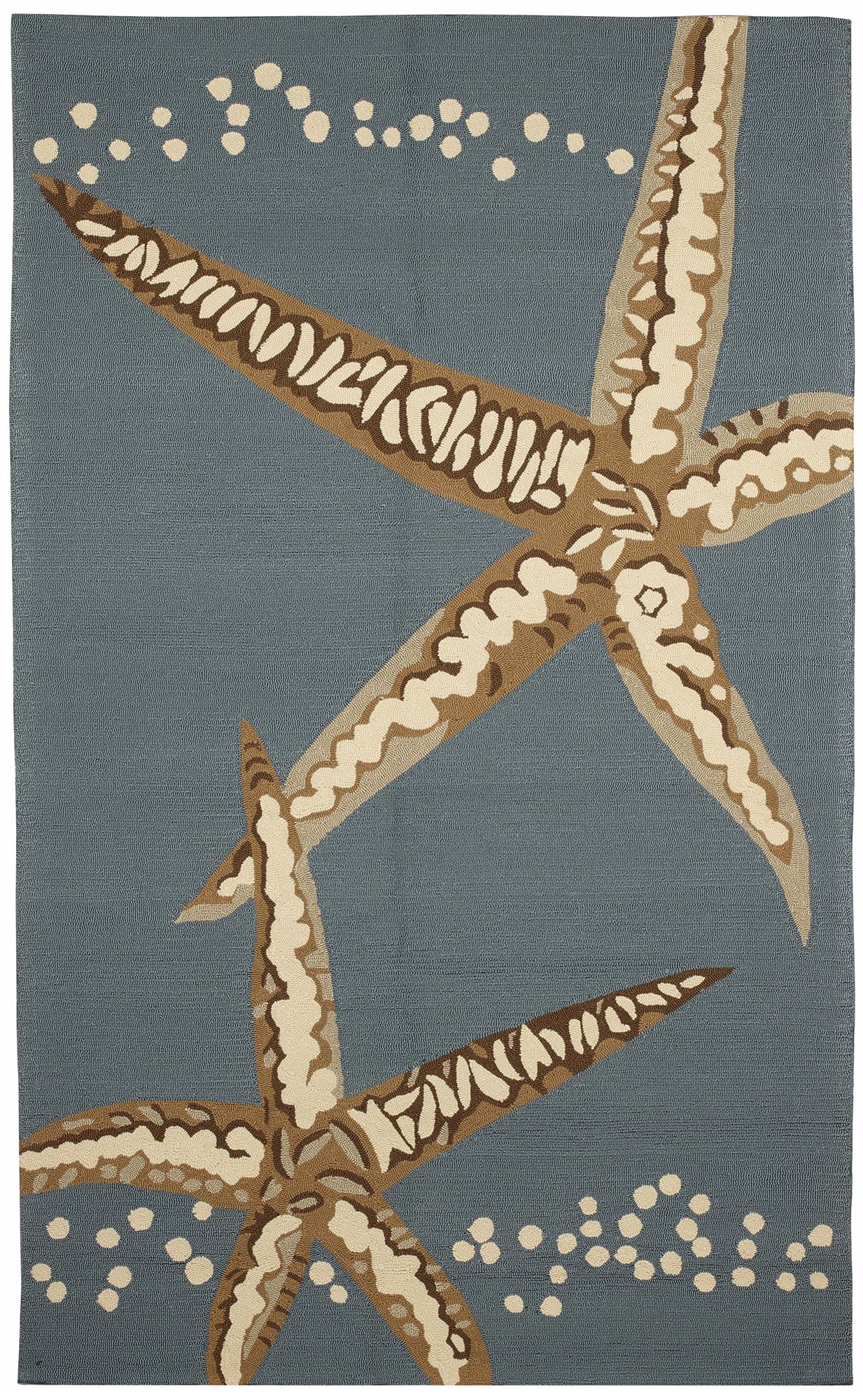 Resort Starfish 25388 Blue Outdoor Rug