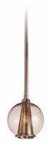Arteriors Caviar Chocolate Nickel 6" Wide Glass Pendant