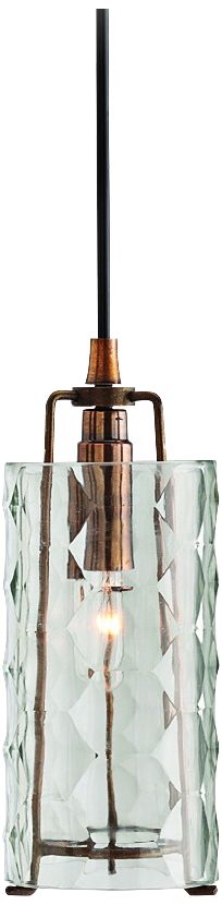 Arteriors Ice Faceted Clear 4.5" Wide Small Glass Pendant