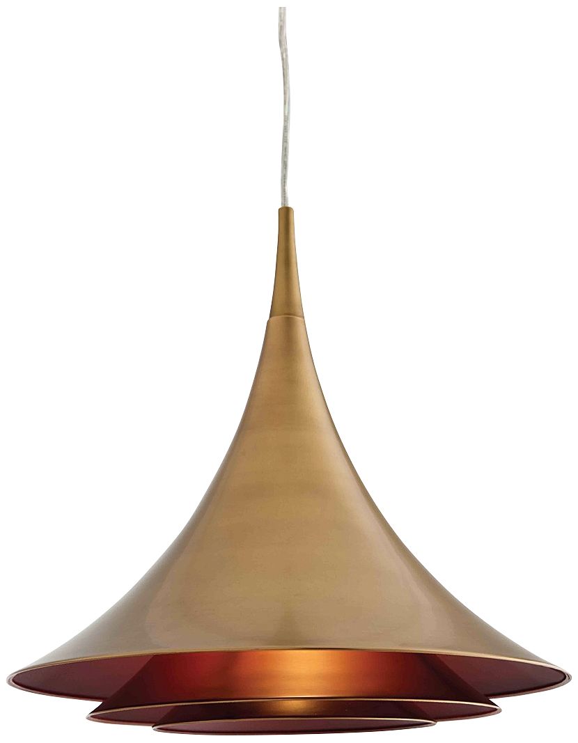 Arteriors Vesper Antique Brass15.5" Wide Cone Pendant