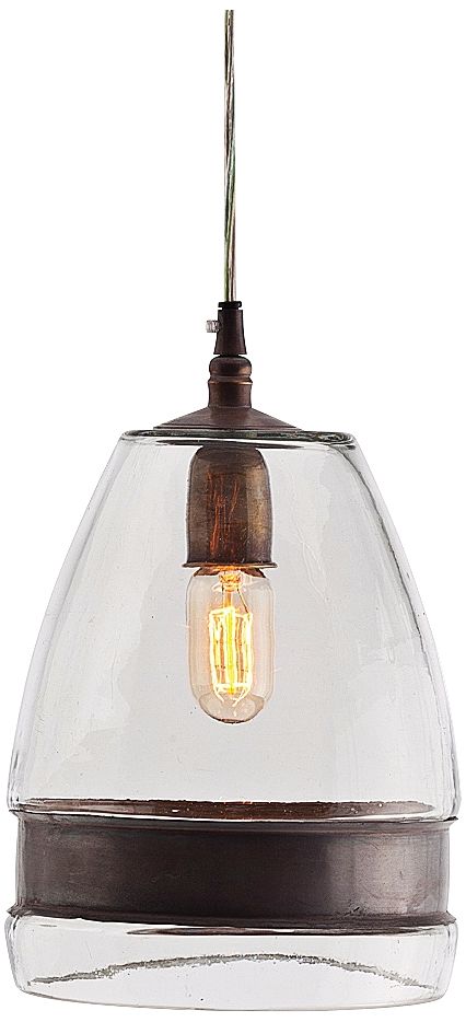 Arteriors Garrison Antique 8.5" Wide Glass Pendant