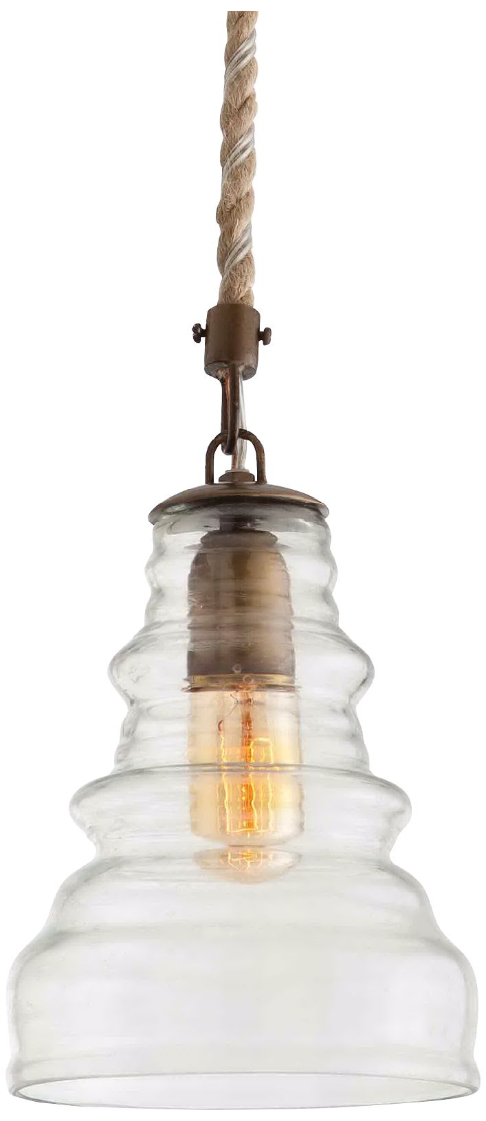 Arteriors Wesley Small 7" Wide Glass Pendant