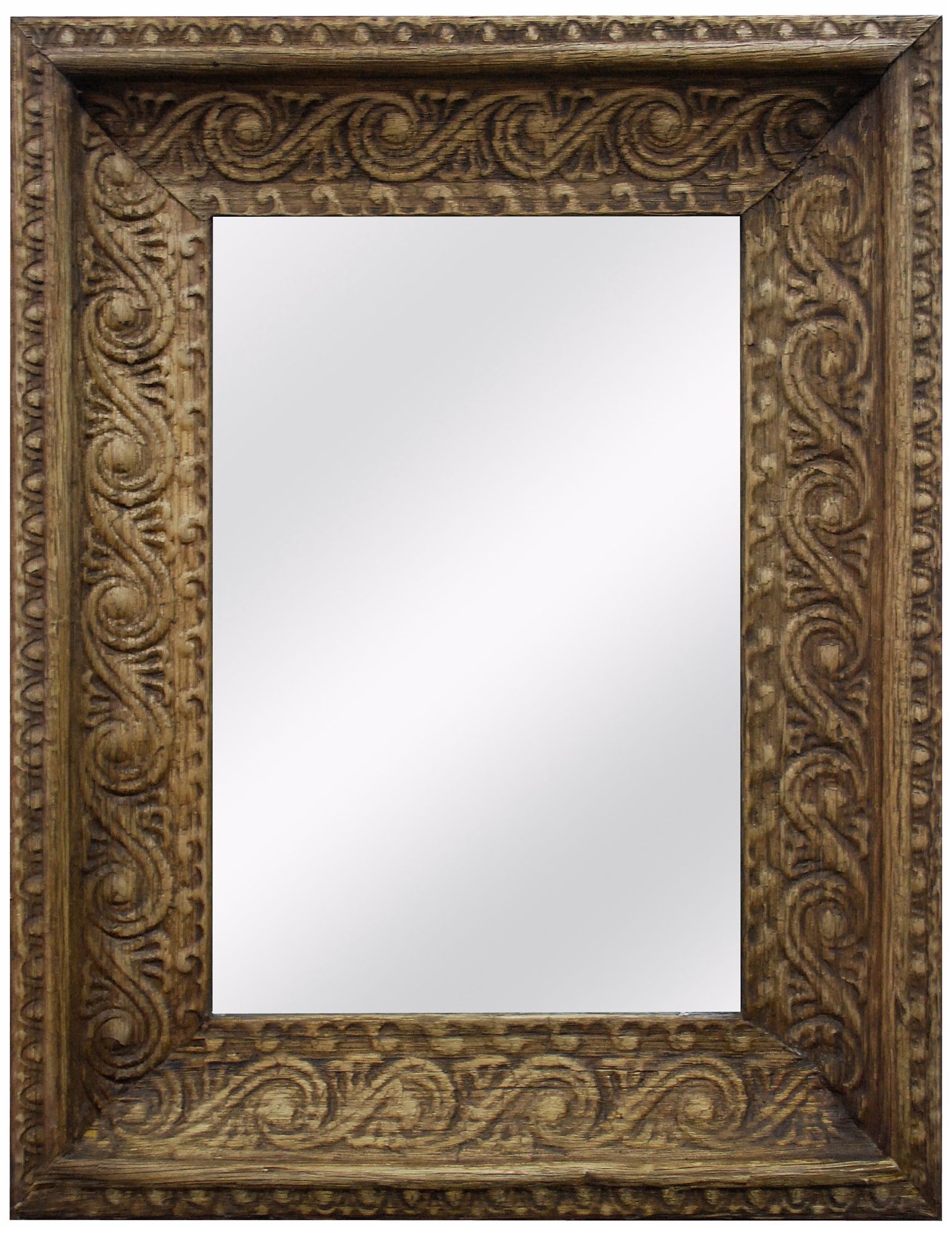 Banana Leaf 34 3/4" High Ornate Hand-Painted Wall Mirror