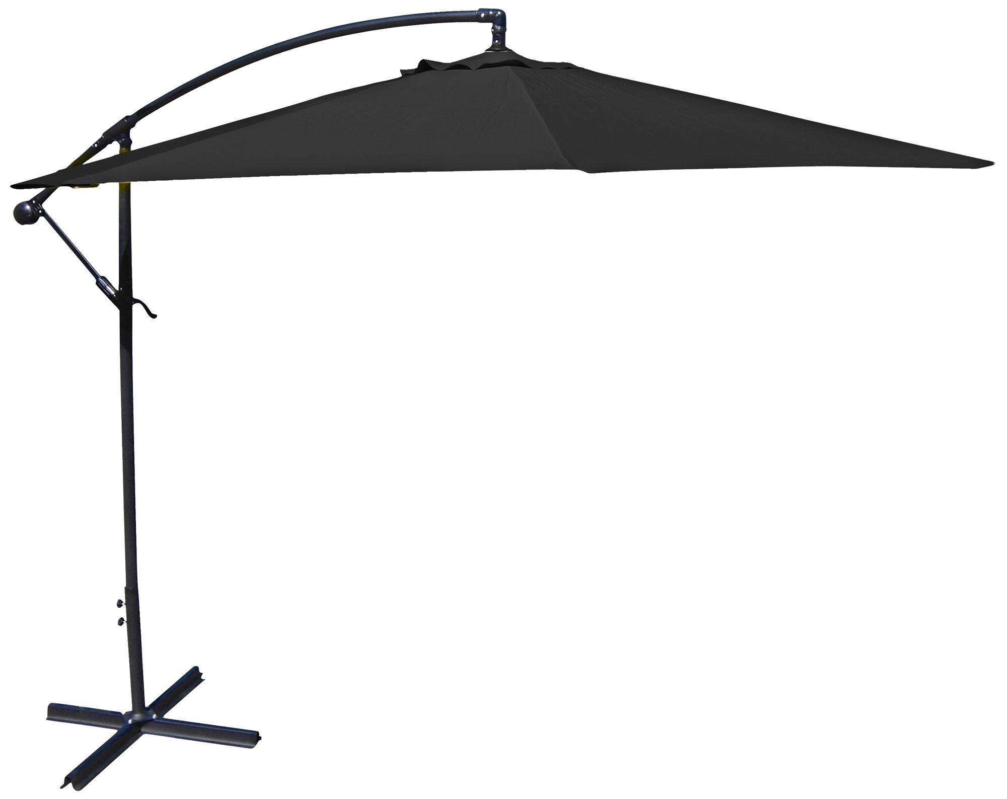 Carlsbad Black 10' Steel Offset Umbrella - #1P673 | Lamps Plus